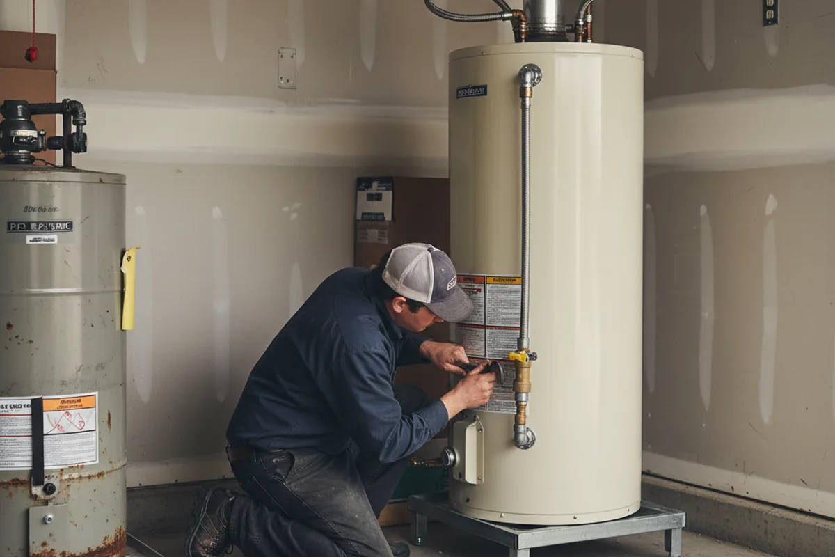 Water heater and shutoff valve replacement in Guerneville